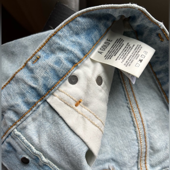 Agolde Quinn High-Rise Denim Mini Skirt | Size 27 | Color: Vega - Picture 5 of 7